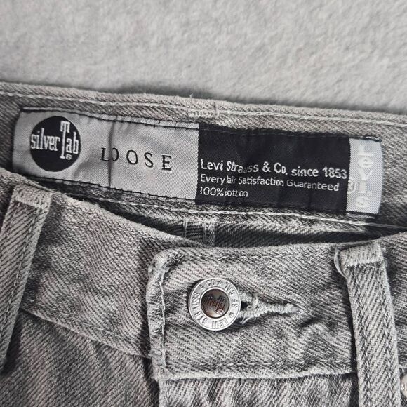Levis Silvertab Jeans Loose Baggy 2000s y2k 29x30 Gray Washed - Picture 3 of 10